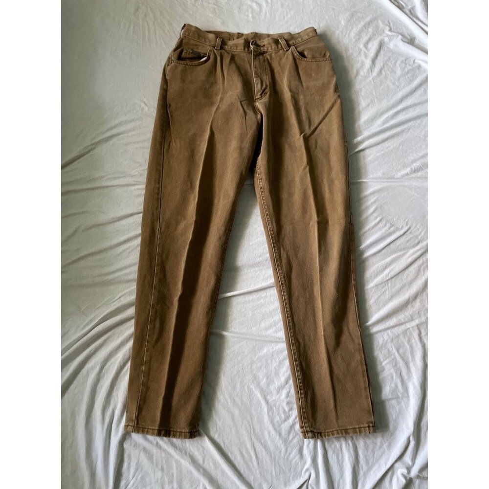 Vintage Lee Khaki Denim Relaxed Fit Jeans With Weathered Charm